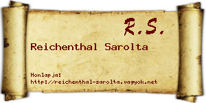Reichenthal Sarolta névjegykártya